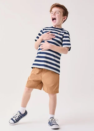 Bimbi - Conjunto Infantil Menino Listrado Azul - BIMBI