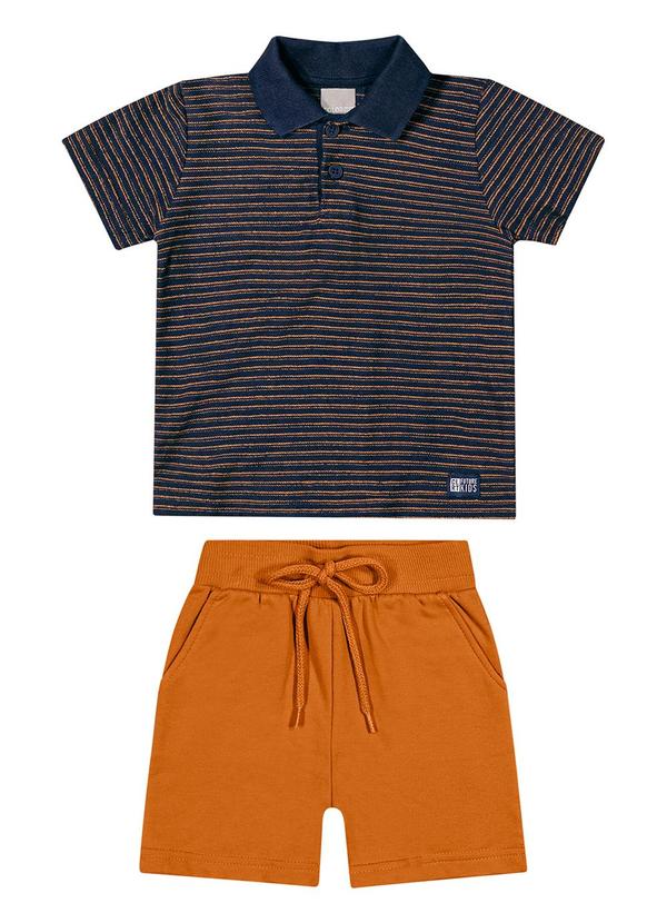 Colorittá - Conjunto Infantil Menino Listrado Colorittá Azul