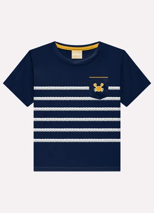 Milon - Conjunto Infantil Menino Listras Azul - MILON