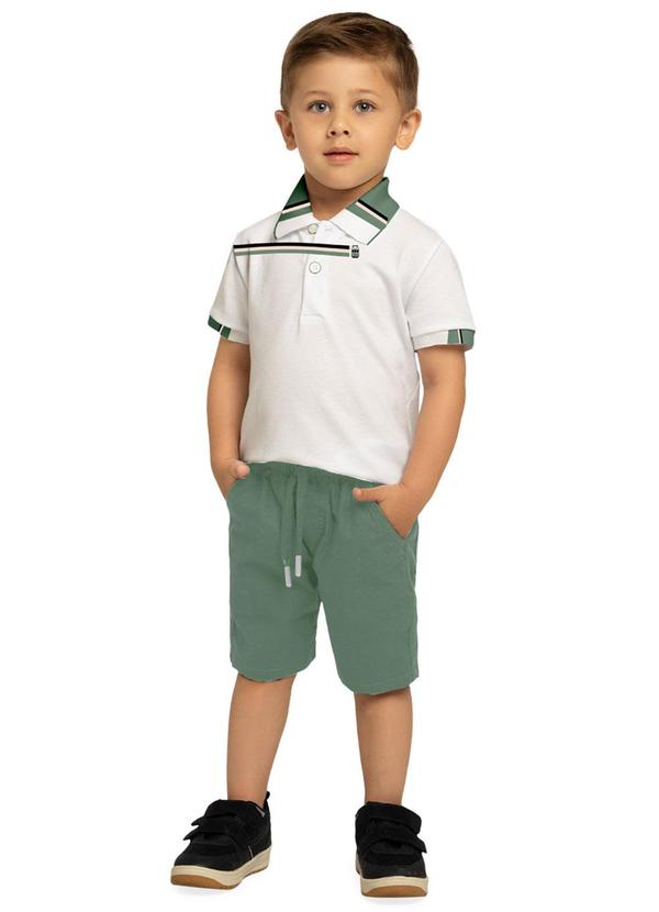 Milon - Conjunto Infantil Menino Listras Branco