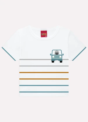 Kyly - Conjunto Infantil Menino Listras Branco - KYLY