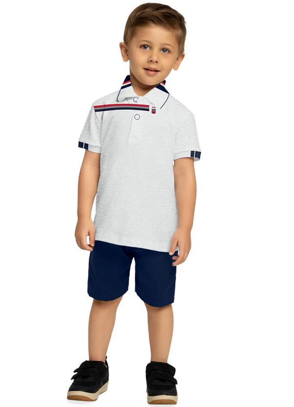 Milon - Conjunto Infantil Menino Listras Cinza