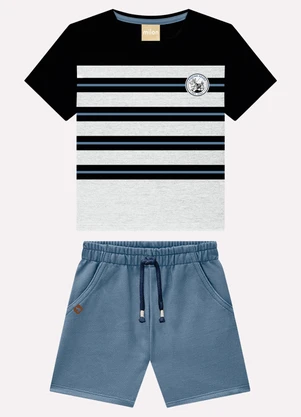 Conjunto Infantil Menino Listras Milon (Cinza) - MILON