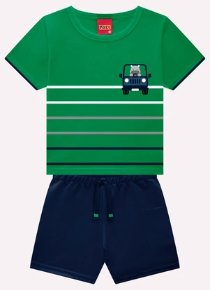 Kyly - Conjunto Infantil Menino Listras Verde - KYLY