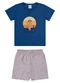 Elian - Conjunto Menino Manga Curta Cacto Laranja - variação: Azul
