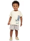 Elian - Conjunto Infantil Menino Manga Curta Surf Branco - variação: Branco