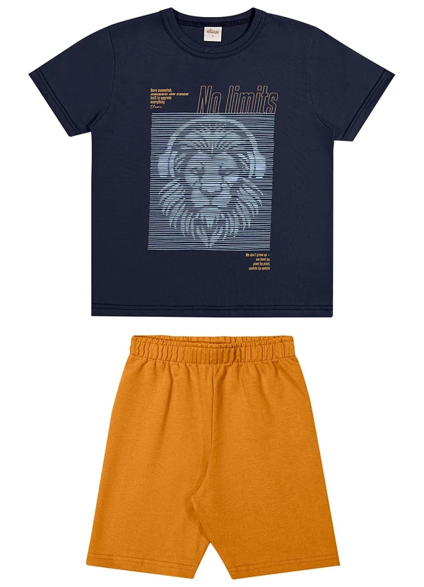 Elian - Conjunto Infantil Menino Moderno Azul