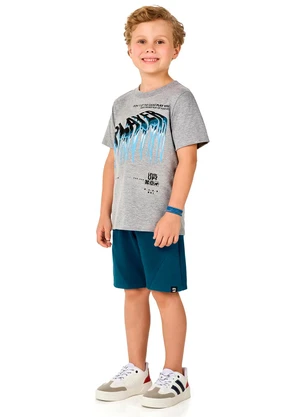Marlan - Conjunto Infantil Menino Moletinho Cinza - MARLAN
