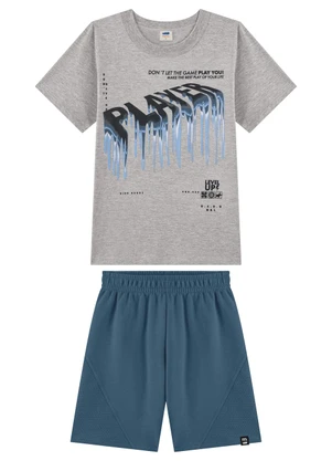 Marlan - Conjunto Infantil Menino Moletinho Cinza - MARLAN