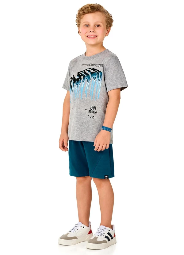 Marlan - Conjunto Infantil Menino Moletinho Cinza