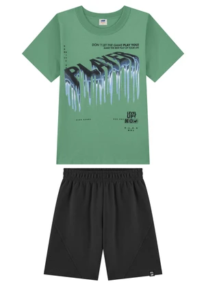 Marlan - Conjunto Infantil Menino Moletinho Verde - MARLAN