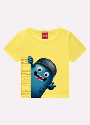 Kyly - Conjunto Infantil Menino Monstrinhos Amarelo - KYLY