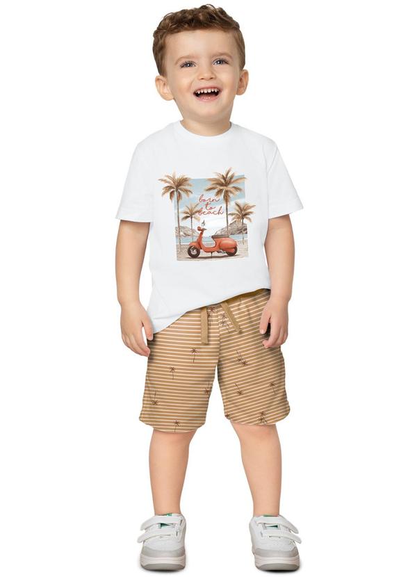 Milon - Conjunto Infantil Menino Moto Branco