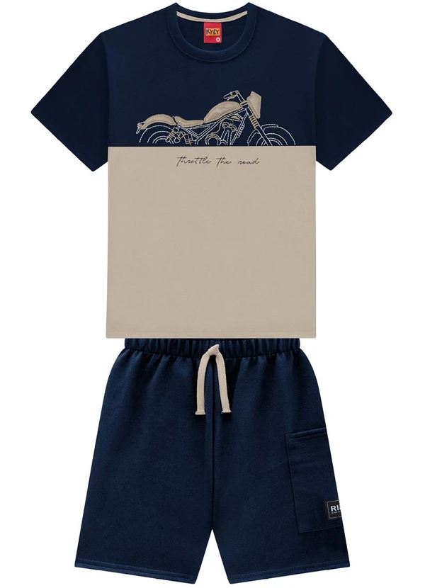 Kyly - Conjunto Infantil Menino Moto Marinho 2