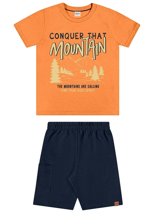 Elian - Conjunto Infantil Menino Mountain Laranja 2