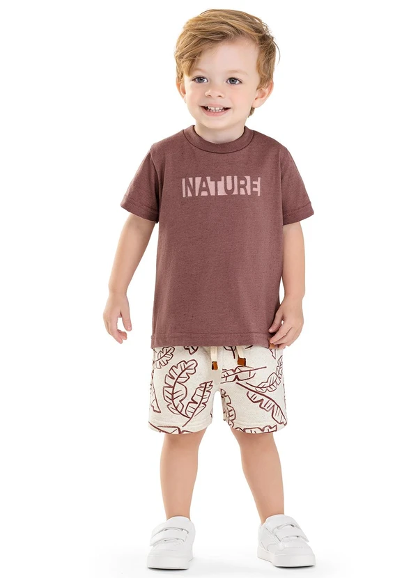 Colorittá - Conjunto Infantil Menino Nature Aveludado Marrom 1