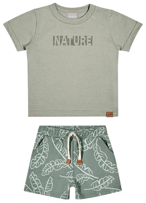 Colorittá - Conjunto Infantil Menino Nature Aveludado Verde - COLORITTÁ