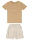 Colorittá - Conjunto Infantil Menino Nature Puff Verde - variação: Marrom