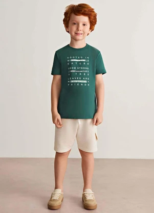 Colorittá - Conjunto Infantil Menino Nature Puff Verde - COLORITTÁ