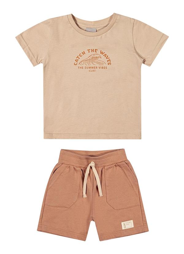 Colorittá - Conjunto Infantil Menino Onda Colorittá Bege