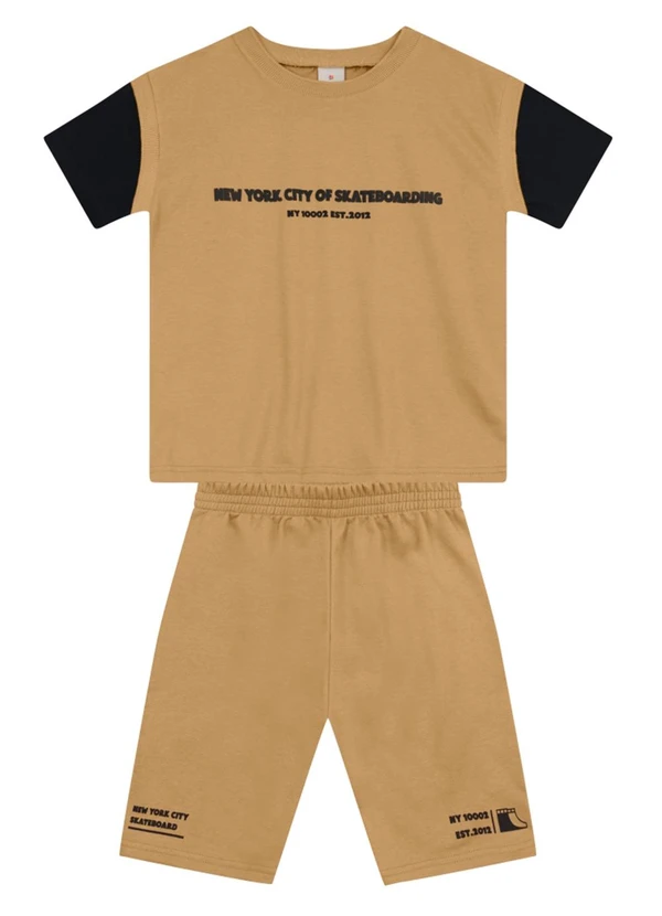 Brandili - Conjunto Infantil Menino Oversized Marrom 1