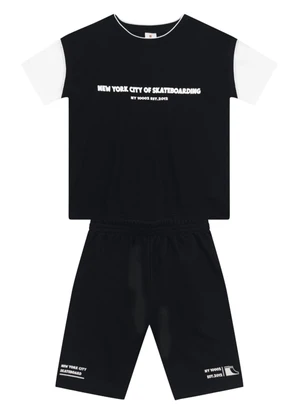 Brandili - Conjunto Infantil Menino Oversized Preto - BRANDILI
