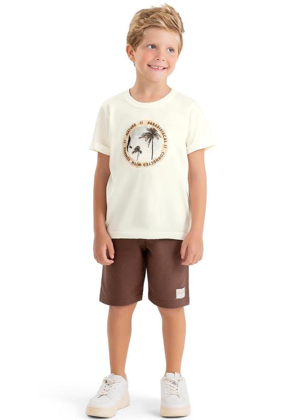 Elian - Conjunto Infantil Menino Palmeira Elian Bege