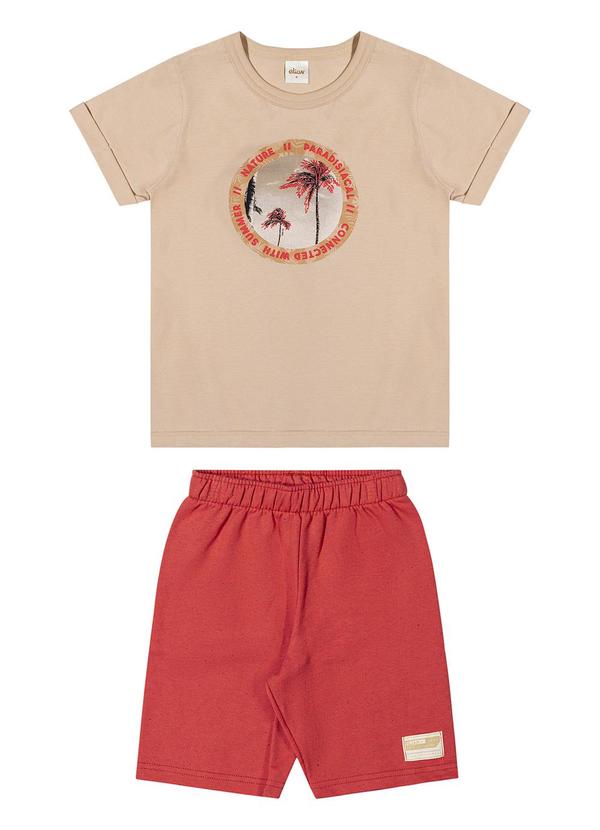 Elian - Conjunto Infantil Menino Palmeira Elian Bege