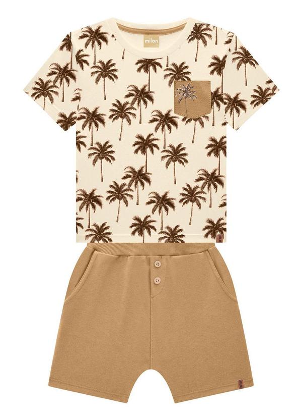 Milon - Conjunto Infantil Menino Palmeiras Marrom