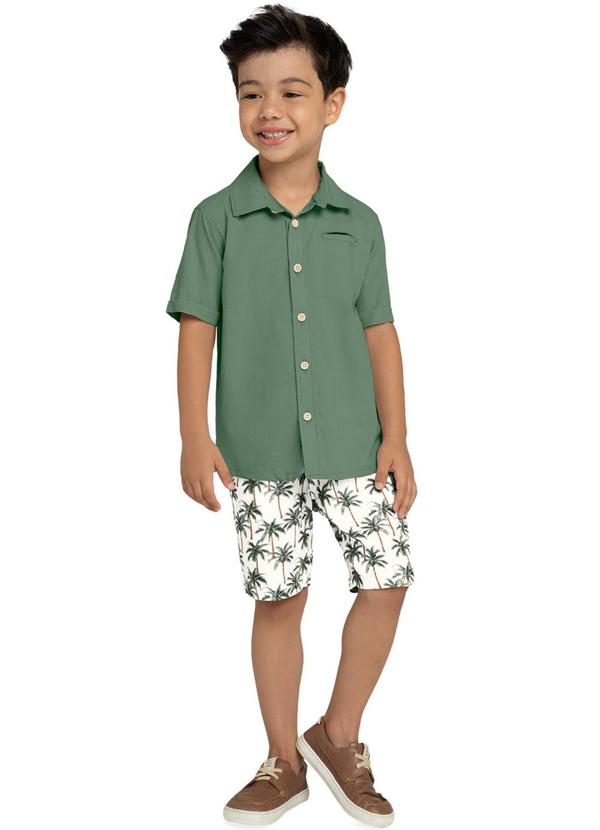 Milon - Conjunto Infantil Menino Palmeiras Verde