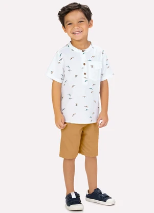 Milon - Conjunto Infantil Menino Parapentes Branco - MILON