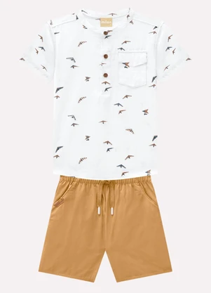 Milon - Conjunto Infantil Menino Parapentes Branco - MILON