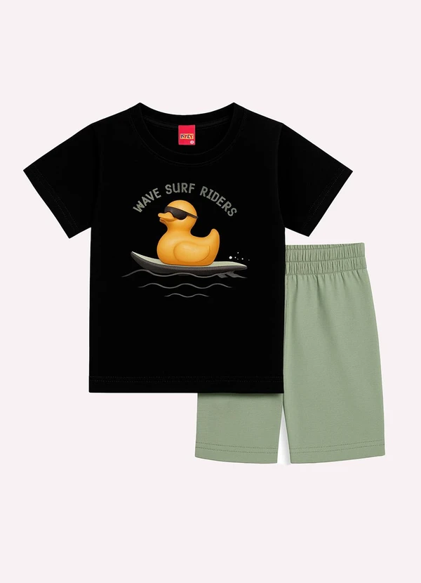 Kyly - Conjunto Infantil Menino Patinho Preto