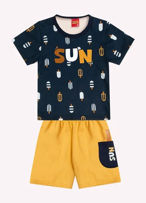 Kyly - Conjunto Infantil Menino Picolés Azul Marinho - KYLY