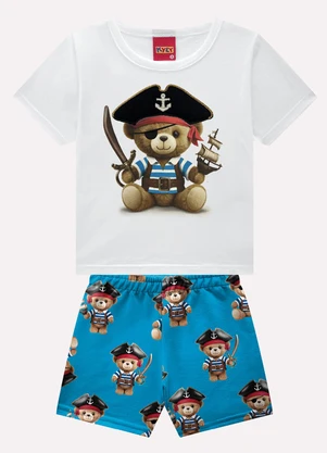 Kyly - Conjunto Infantil Menino Pirata Branco - KYLY