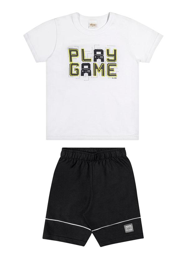Elian - Conjunto Infantil Menino Play Game Elian Branco 2