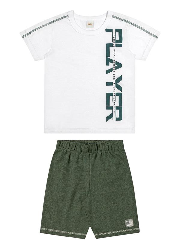 Elian - Conjunto Infantil Menino Player Elian Branco