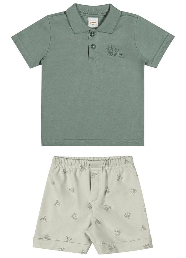 Elian - Conjunto Infantil Menino Polo Lagosta Verde