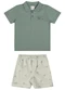 Elian - Conjunto Infantil Menino Polo Lagosta Azul - variação: Verde