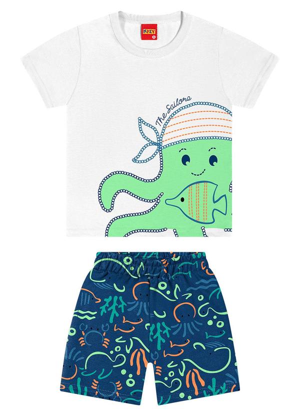 Kyly - Conjunto Infantil Menino Polvo Branco