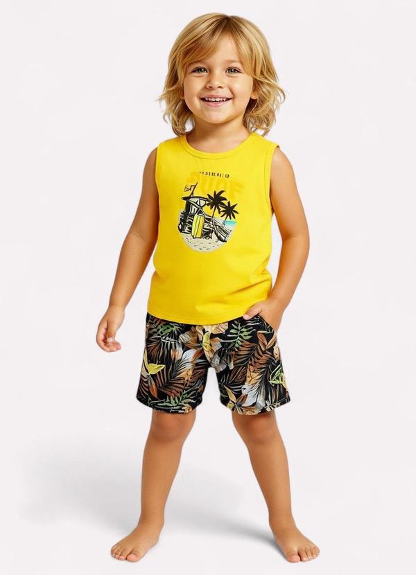 Kyly - Conjunto Infantil Menino Praia Amarelo 3