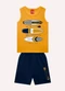 Kyly - Conjunto Infantil Menino Prancha Azul Marinho - variação: Amarelo
