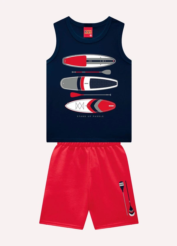 Kyly - Conjunto Infantil Menino Prancha Azul Marinho 2