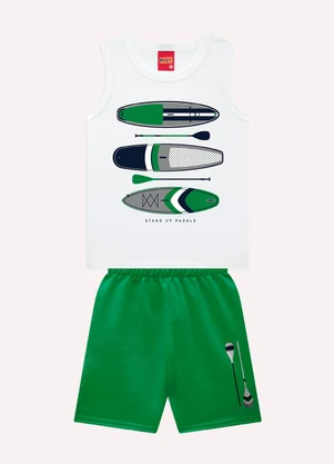 Kyly - Conjunto Infantil Menino Prancha Branco - KYLY