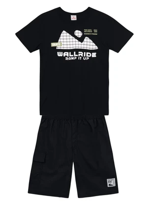 Brandili - Conjunto Infantil Menino  Preto - BRANDILI
