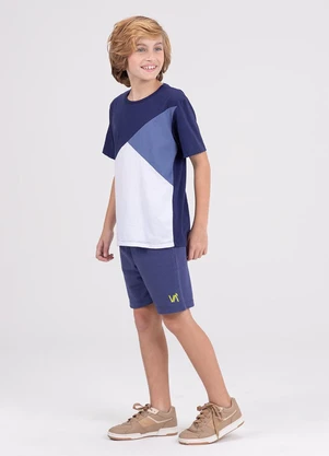 Vida Costeira - Conjunto Infantil Menino Recortes Azul - VIDA COSTEIRA