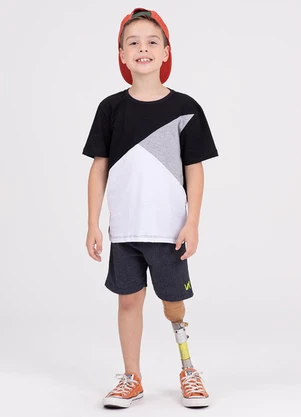 Vida Costeira - Conjunto Infantil Menino Recortes Preto - VIDA COSTEIRA