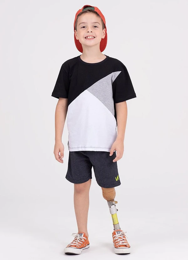 Vida Costeira - Conjunto Infantil Menino Recortes Preto