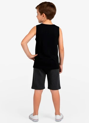 Select - Conjunto Infantil Menino Regata e Bermuda Preto - SELECT