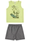Elian - Conjunto Menino Regata Estampada Amarelo - variação: Verde